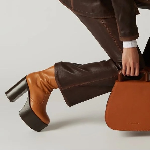 Simon Miller Shoes - Simon Miller High Raid Low Leather Platform Heeled Fall Boots